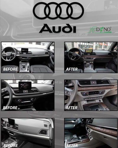 ỐP NỘI THẤT VÂN GỖ THEO XE CHO AUDI Q5